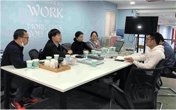 四川某物业集团领导一行前来氦豚科技，视察调研COFE+机器人咖啡